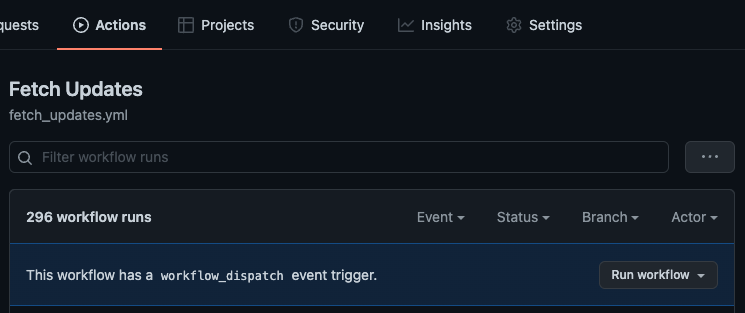 Run Workflow Button